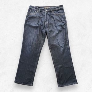 34 Heritage Jeans Men's‎ Size 36/34 5 Pocket Dark Blue Pleated Straight Leg